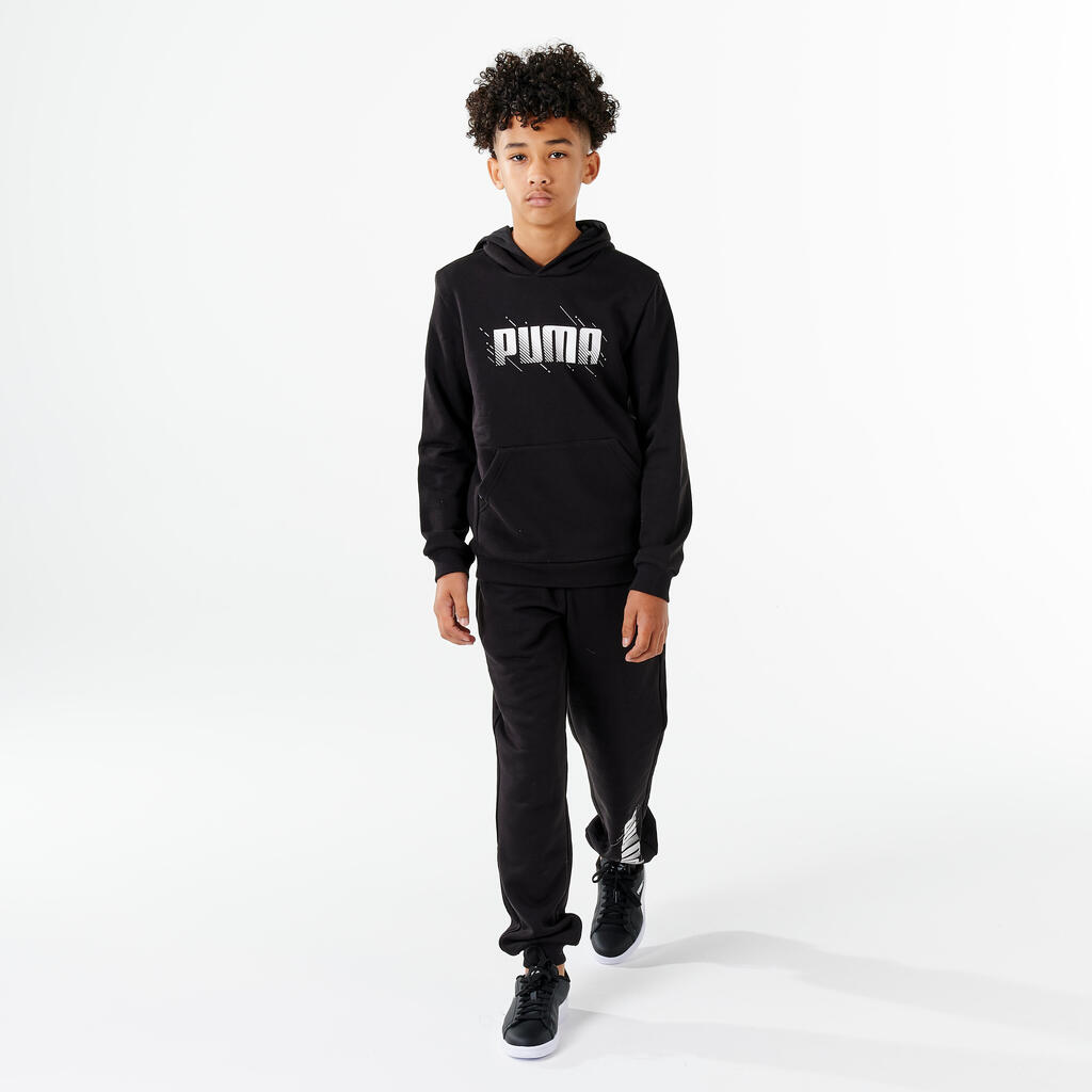 Kids' Printed Hoodie - Black